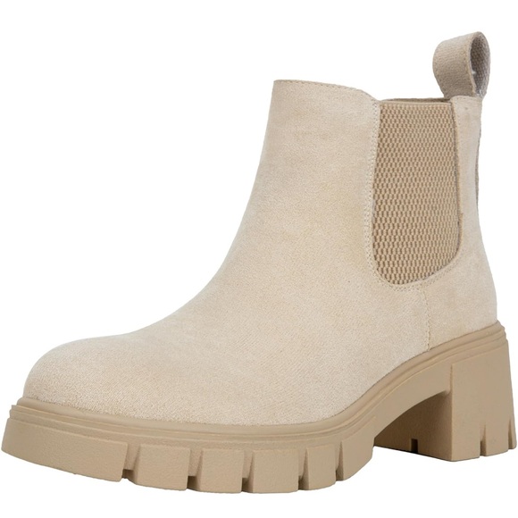 Women's Beige Ankle Boots - Picture 3 of 5